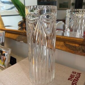 Noble Excellence 24% Lead Crystal Duchess Fan Swag Candle Holder - Made InPoland